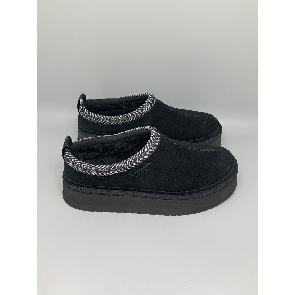 Koolaburra by UGG Burree Platform Black Suede Slippers 1159750 Women's Sz 10 NEW